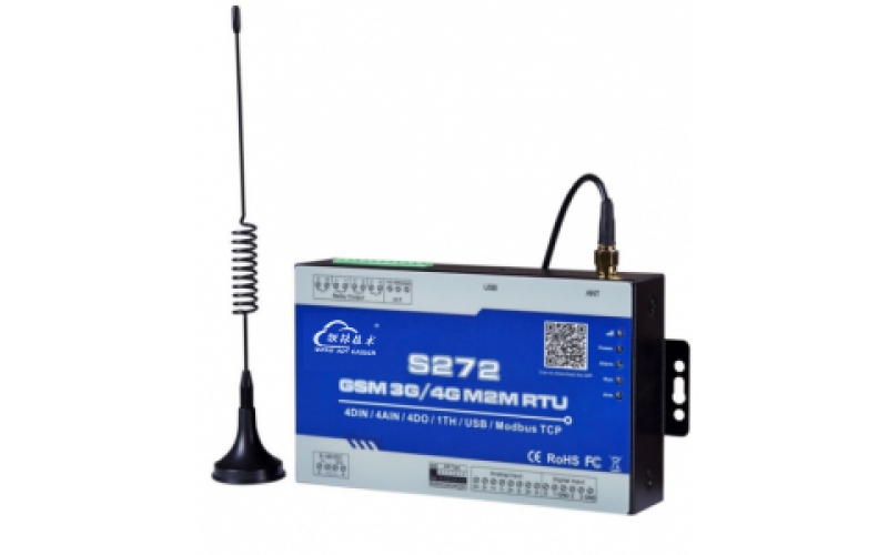4G RTU多功能無(wú)線(xiàn)數(shù)據(jù)采集網(wǎng)關(guān)遠(yuǎn)程遙測(cè)終端 S272 8DI+4DO+6AI+1TH+1RS485
